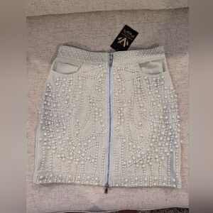 Valiant Elegant Pearl Embellished Skirt NWT